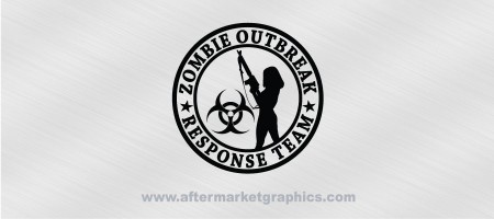 Zombie Outbreak Response Team Female 01 Decal